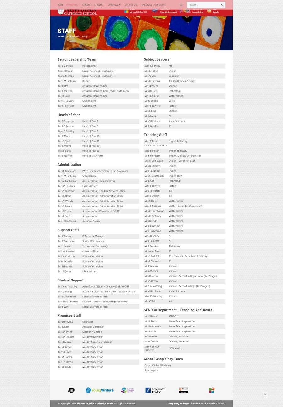 School Website Design in Carlisle