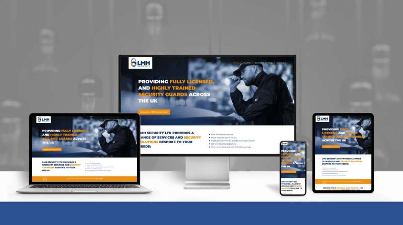 Bespoke security company website design in the UK