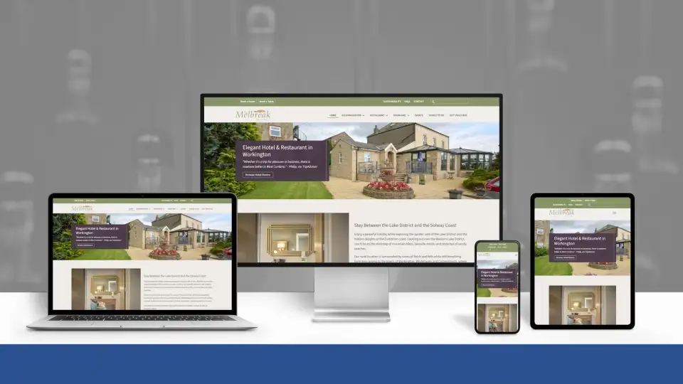A luxury new website for The Melbreak Hotel in Workington, Cumbria