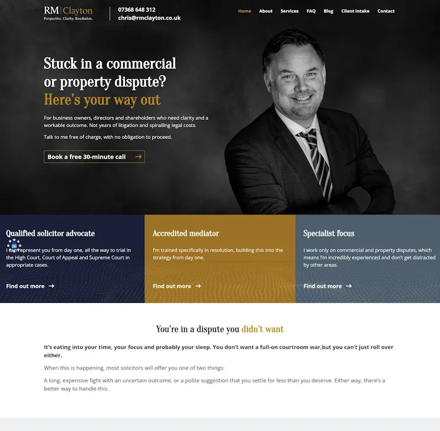 Website design for solicitors in Carlisle, Cumbria, and the UK