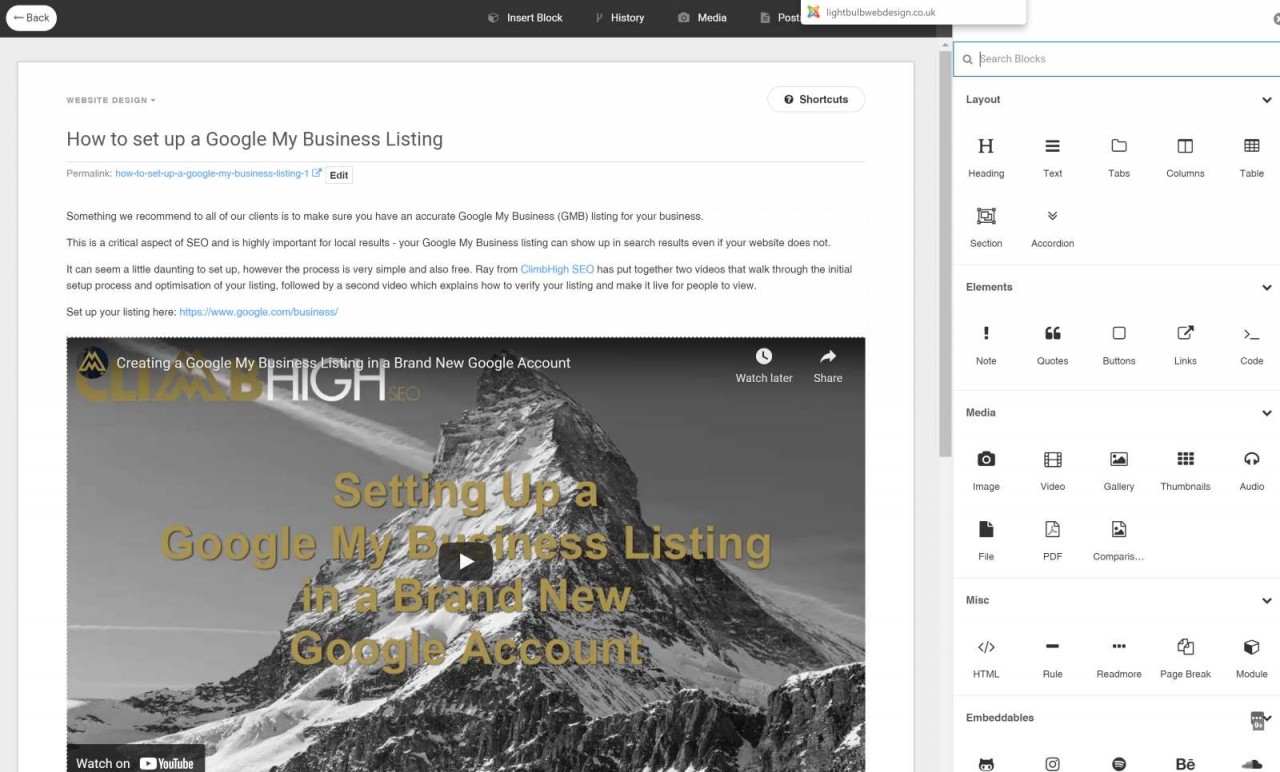 Powerful website blog software