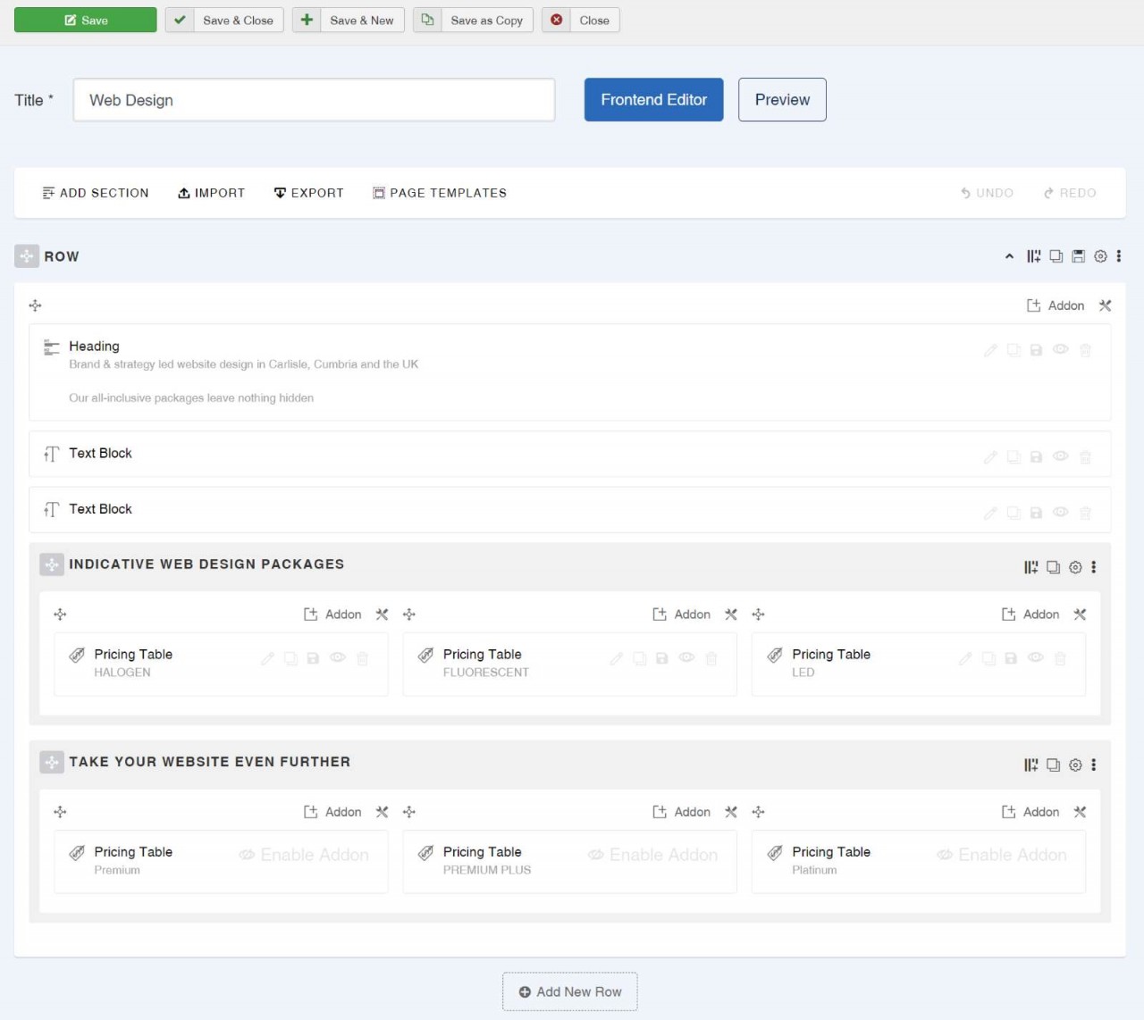 Website which is easy to update
